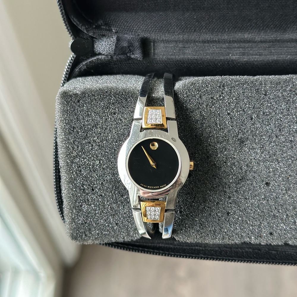 Movado Amorosa Two-Tone Diamond Encrusted Watch